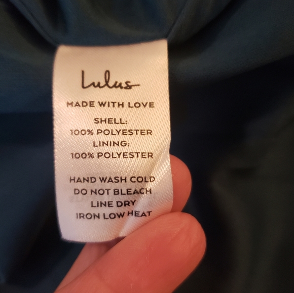 NWT Lulus Divine Entrance Teal Blue Satin Backless Maxi Dress Size XL - Picture 8 of 10